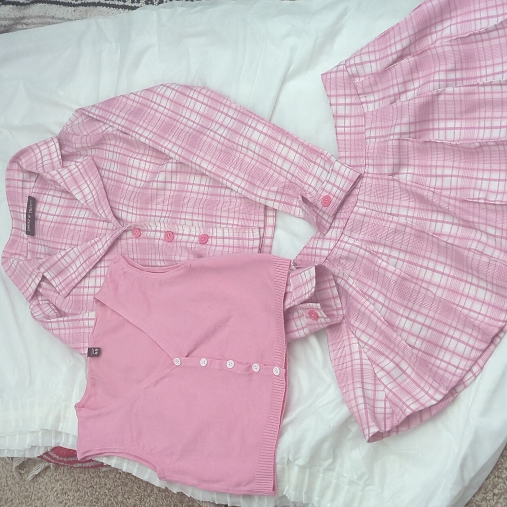 Elegant Pink Plaid Women's Means girls/Regina George Halloween Costume